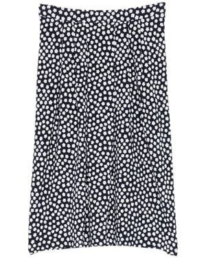 agnès b. Floral-Print Pleated Skirt - Blue