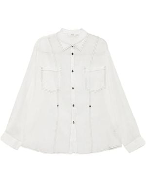 B+ AB Buttoned-Up Shirt - White