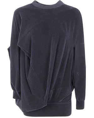 Junya Watanabe Gedrapeerde Blouse - Blauw