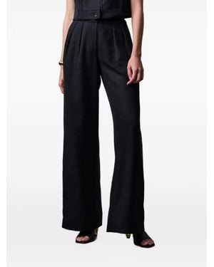 Hevron Alina Pleated Trousers - Black