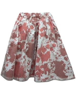 Comme des Garçons Paint-Splatter Skirt - Red