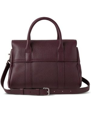 Mulberry Bolso De Hombro Bayswater De Piel De Becerro Granulada - Morado