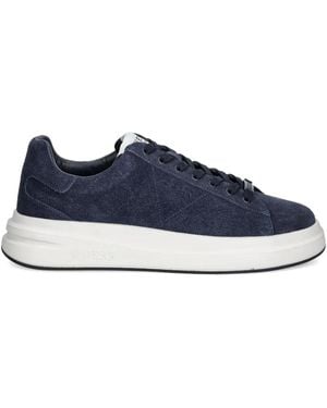 Guess Elba Suede Platform Trainers - Blue