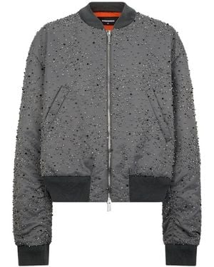 DSquared² Veste Bomber À Ornements En Cristal - Grey