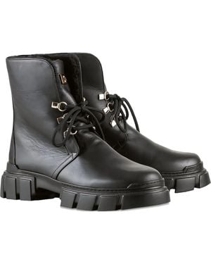 Högl Winter Chunky-Sole Lace-Up Ankle Boots - Black