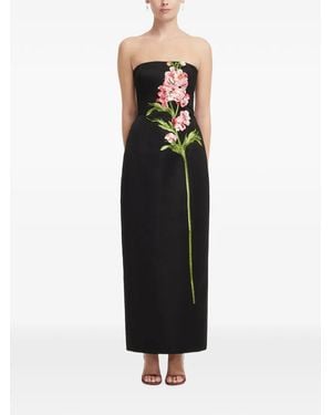 LEO LIN Robe-Bustier Longue Rayna À Broderies - Black