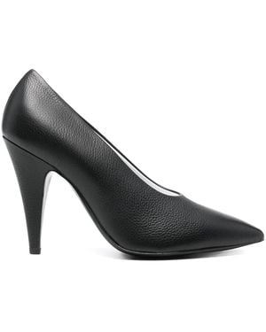 Moschino 100Mm Leather Pumps - Black