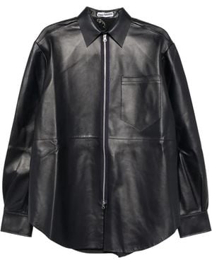 SONIA CARRASCO Zipped Leather Jacket - Black