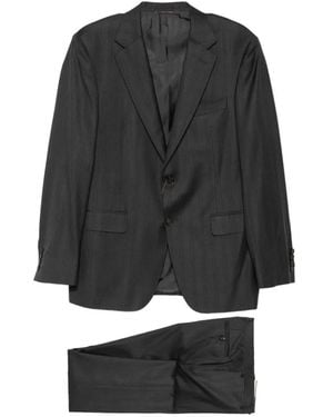 Canali Completo Monopetto Gessato - Nero
