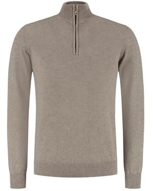 Doriani Maglione Con Mezza Zip - Grigio