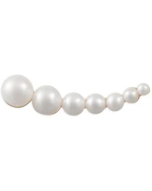 Sophie Bille Brahe Pendiente Croissant Japonais En Oro Amarillo Reciclado De 14 Ct Con Perla - Blanco