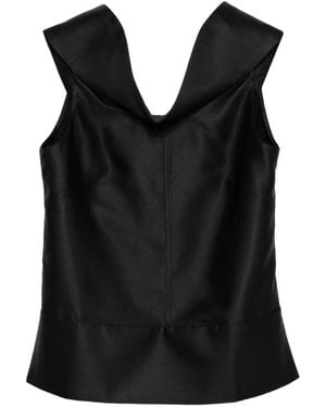 Brandon Maxwell Bowie Top - Black