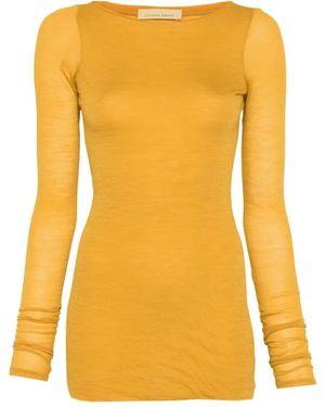 Liviana Conti Lucrezia Long-Sleeve T-Shirt - Yellow