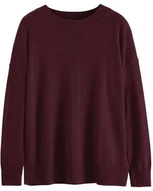 Chinti & Parker Basics Seam-Detail Slouchy Jumper - Purple