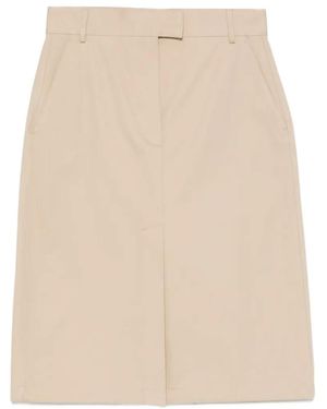 A.P.C. Belt-Loops Front-Slit Skirt - Natural