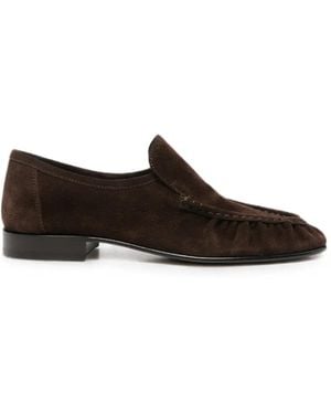 The Row Round-Toe Loafers - White