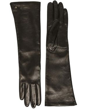 Max Mara Guantes Con Placa Del Logo - Negro