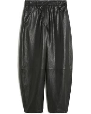 Weekend by Maxmara Pagano Leather Pants - Gray