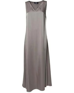 Weekend by Maxmara V-neck Dress - Gray