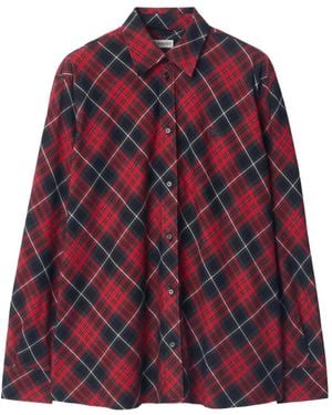 Burberry Kariertes Hemd - Rot