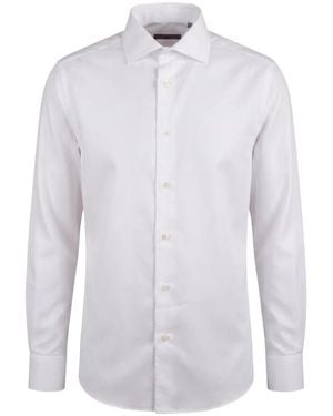 Corneliani Textured Long-Sleeve Shirt - White