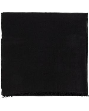 Isabel Marant Frayed-Edge Cashmere Scarf - Black