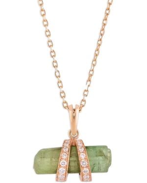 CLARA CHEHAB Small Elemental Diamond And Tourmaline Necklace - Metallic