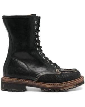 Visvim Scout Moc Leather Boots - Black