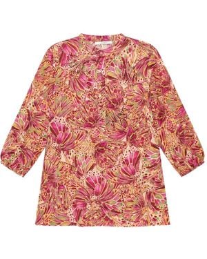 Maliparmi Sweet Butterfly Abstract-Print Long-Sleeved Shirt - Red