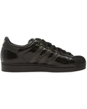adidas Superstar Ii Snakeskin-Effect Sneakers - Black