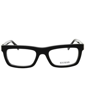 Guess Rectangle-Frame Glasses - Black