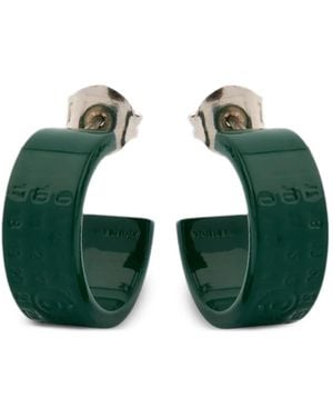 MM6 by Maison Margiela Logo-Detail Hoop Earrings - Green