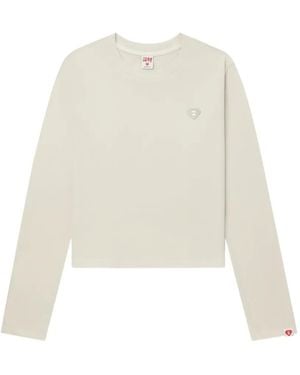 A Bathing Ape Heart-Patch Long-Sleeve Top - White
