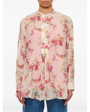 Péro Blouse À Fleurs Imprimées - Rose