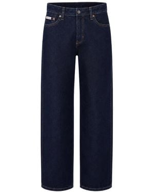 Calvin Klein Vaqueros Con Parche Del Logo Años 90 - Azul