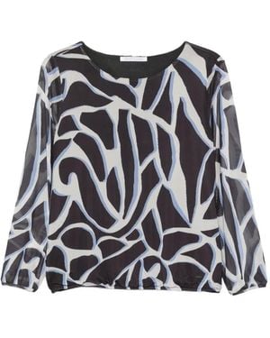 BETTY&CO Top Con Stampa Astratta - Nero