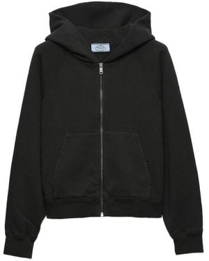 Prada ジャージーパーカー - ブラック