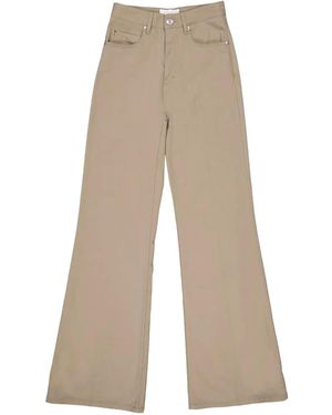 Ami Paris High-Waist Flared Pants - Natural