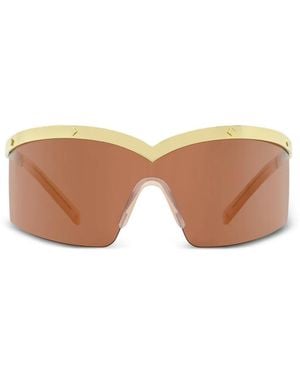 MCM Stud-Embellished Shield Sunglasses - Pink