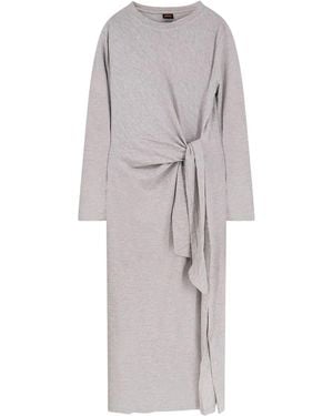 BOSS Knot-Detail Midi Dress - Grey
