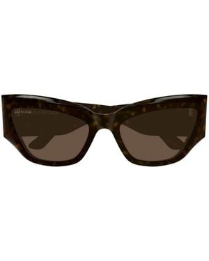 Balenciaga Occhiali Da Sole Geometrici Bb - Marrone