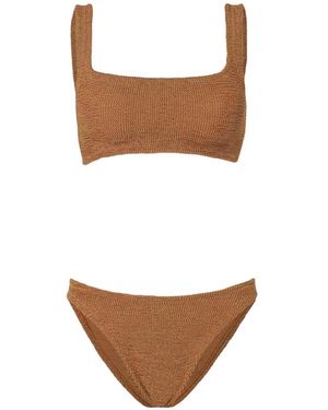 Hunza G Xandra Crinkle-Effect Bikini - White