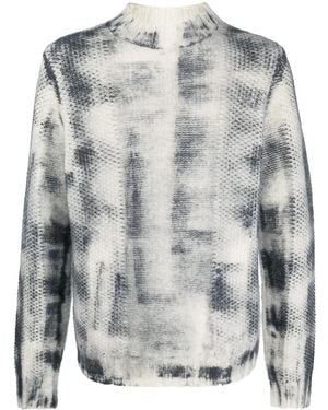 Malo Abstract-Print Jumper - Grey