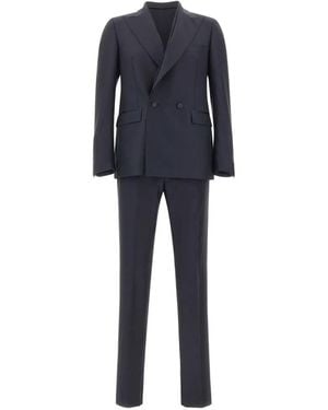 Tagliatore Virgin Wool Suit - Blue