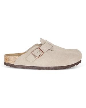 Birkenstock Boston Suede Mules - White