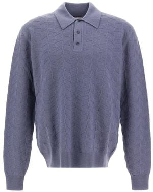 Herno Resort Pullover Mit Polokragen - Blau