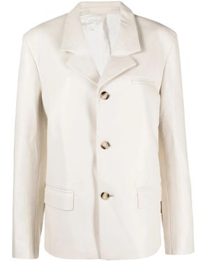 Nanushka Single-Breasted Blazer - Natural