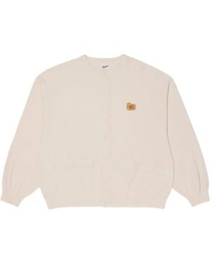 Woolrich Piqué Gebreid Vest Met Ronde Hals - Naturel