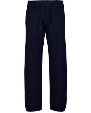 Piacenza Cashmere Pantalon À Lien De Resserrage - Bleu