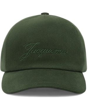 Jacquemus Embroidered-Logo Cap - Green
